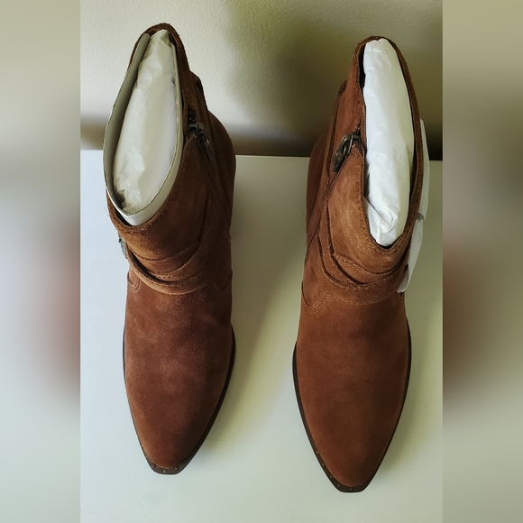 Patricia Nash Suede Brown Western Sandra Boots - Picture 6 of 9